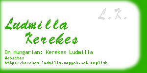 ludmilla kerekes business card